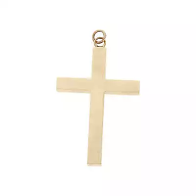 Pre-Owned 9ct Yellow Gold Hollow Plain Cross Pendant  9ct Gold Unisex • £228.85