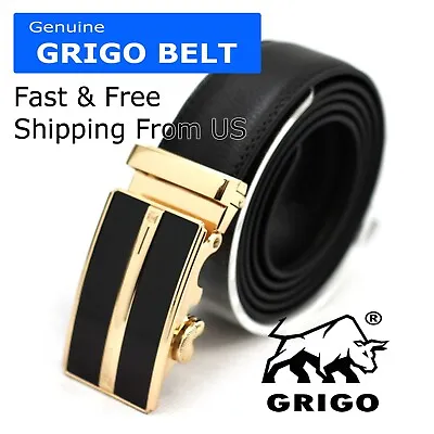 Genuine Leather Belt Mens Ratchet Dress Belts With Adjustable Automatic Buckle • $9.75