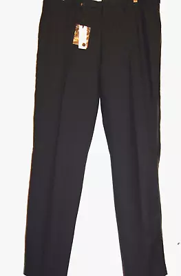 Versace Collection Men's Black Tuxedo Satin Stripes Trim Wool Pants Size US 38 • $224.99