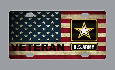 Army Veteran License Plate American Flag Aluminum 6 X12  Front Vet Military • $12.65