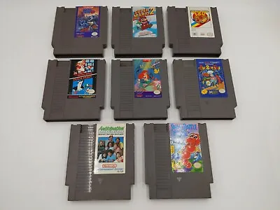 Lot Of 8 NES Games - Mega Man 3 Burgertime Super Mario Bros TESTED AUTHENTIC • $79.96