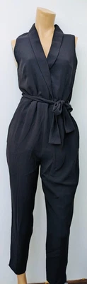 $29.95 • Buy H&M Stylish Black Belted Sleeveless Jumpsuit Playsuit Brand New With Tags Sz 10