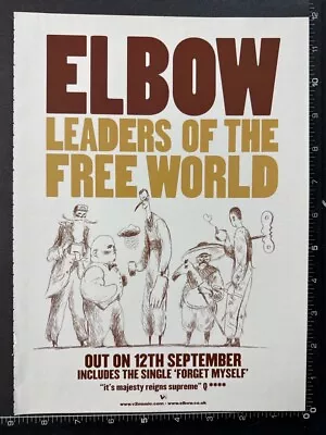 ELBOW - LEADERS OF THE FREE WORLD 8X11  Original Magazine Advert M83 • $6.21