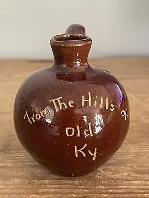 Nice Miniature Brown Stoneware Whiskey Crock Jug From The Hills Of Old Kentucky  • $27