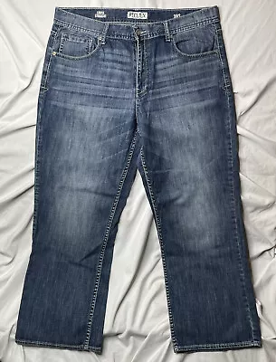 Reclaim Loose Straight Blue Jeans Cotton Blend Denim Men's Size 38S X 28 • $14.99