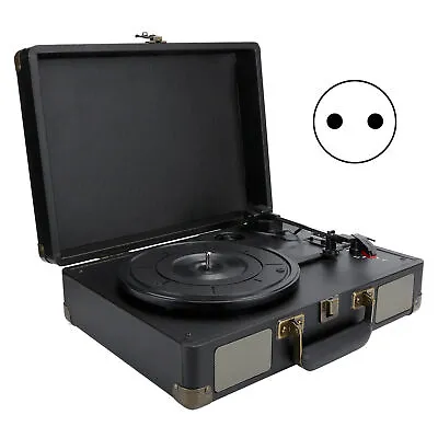 100‑240V Vinyl Record Player 33/45/78 RPM Suitcase Portable Turntable Player NDE • £85.07