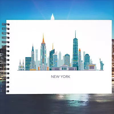 A3/A4/A5 New York Cityscape Scrapbook Photo Album Memory Keepsake Guestbook • £7.99