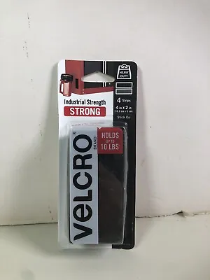 VELCRO 90209 Industrial Strength Srick On Strips 4” X 2” (4 Strips) New • $7.95