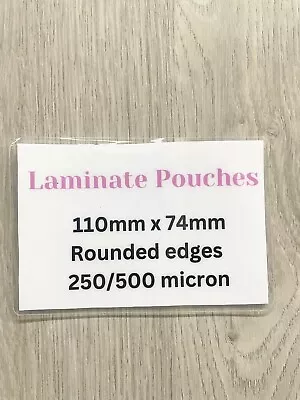 100 Laminating Pouches Premium Laminator Sheets Sleeves Pockets A7 - 110mmx74mm • £5.50