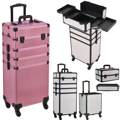 Make Up Trolley Beauty Case Nail Technician Hairdressing Cosmetic Storage Box • £79.95