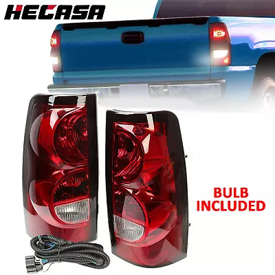 Fit For 2003-06 Chevy Silverado 1500 2500 3500 Pickup Red Tail Lights W/ Bulbs • $45.99