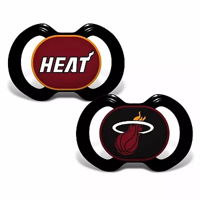 Miami Heat Baby Pacifier Set NBA BPA Free 2 Pack Officially Licensed New In Pack • $4.50