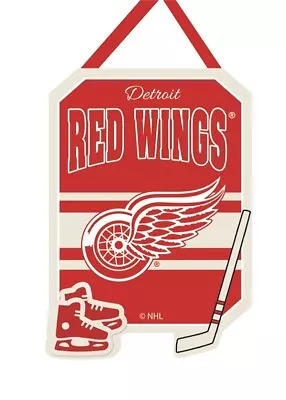 NHL Detroit Red Wings Felt Door Décor 21 In X 16 In X 1 In • $24.99