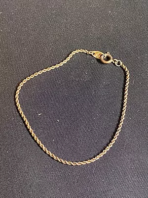 Vintage Trifari Gold Tone Rope Chsin Bracelet 7.25” • $17.99