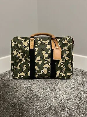 Louis Vuitton Speedy Bandouliere Monogramouflage Duffle 35 Green Monogram Canvas • $8500