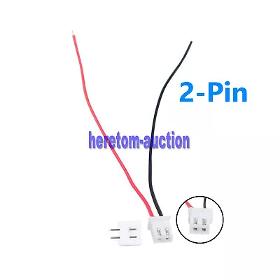 Lot JST-XH2.54mm Wire Cable Connector 2 Pin Male Female Plug Socket 10/20/30cm • $4.83