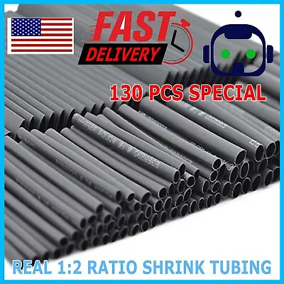 130Pcs Heat Shrink Tubing Insulation Shrinkable Tube 2:1 Wire Cable Sleeve Kit • $3.95