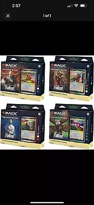 Fallout Commander Deck Set Of 4 - MTG Magic The Gathering - Brand New Sealed • $160