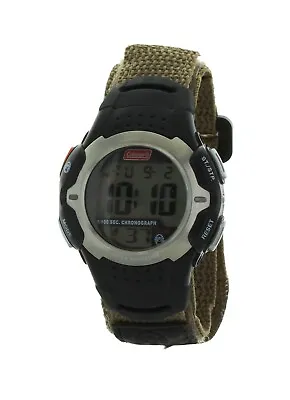 Men's Sport Outdoors Coleman Digital Watch Brown Nylon Band 41209 • $24.99