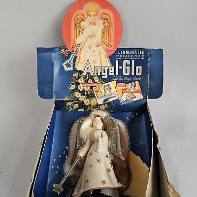 Angel Glo Vintage Christmas Tree Topper W Box Works Tlc • $29