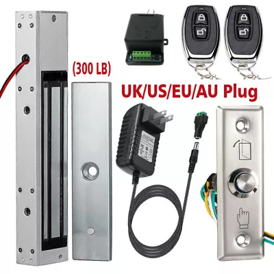 12V Door Entry Access Control System Kit Electric Magnetic Lock Remote Control • £95.99