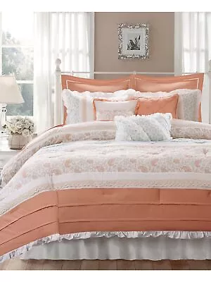 MADISON PARK Coral Patterned Queen Comforter Set • $46.99