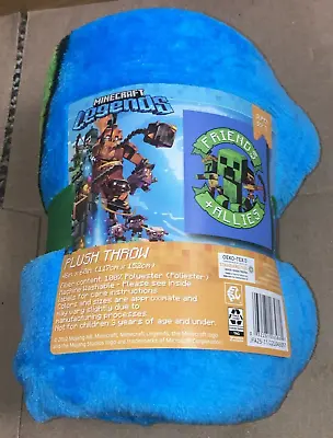 Minecraft Legends Friends & Allies Throw Blanket 60in (L) X 46in (W) • $22.56