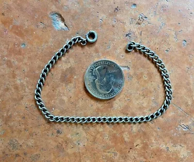 Vintage Sterling Small Link Starter Charm Bracelet 7 3/4  (C21) • $18