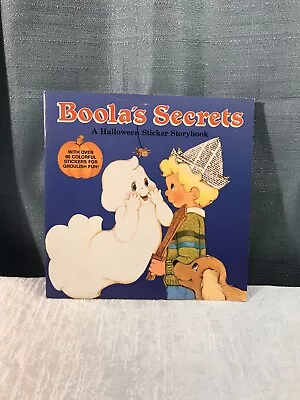 Vintage Halloween Book 1988 BOOLA'S SECRETS Children's Sticker Storybook Unused • $24.99