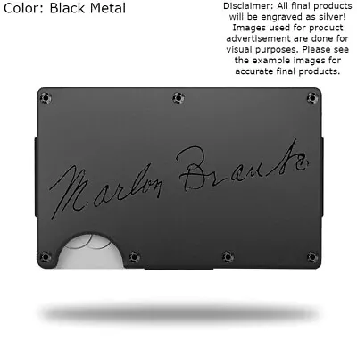 Custom MARLON BRANDO AUTOGRAPH Laser Engraved Wallet - Pick A Wallet Color • $22