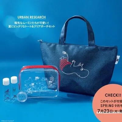 Moomin Travel Set Bottle Container Pouch Tote Bag Spring Magazine Limited New • $29