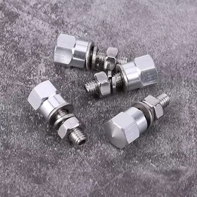 ・silver 4pcs Thread License Plate Frame Bolts Screws For Motorcycle • $9