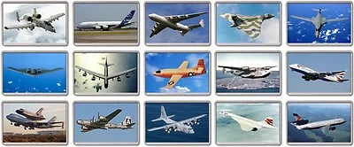 FRIDGE MAGNET - ICONIC AIRCRAFT (Various Designs) - Large Plane Airplane • £1.55