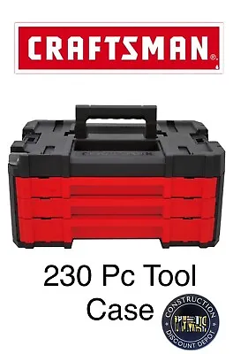 Craftsman 3 Drawer Tool Case 230 Pc Versastack Empty **tools Not Included** • $56.99