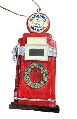 Marathon Oil Running Man Gas Pump Christmas Ornamant  • $10.95