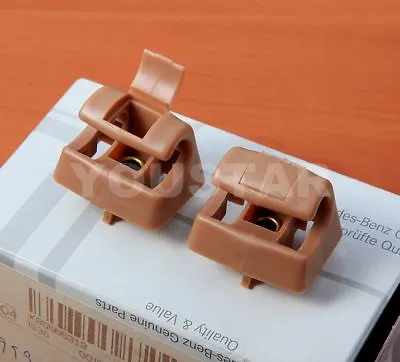 US STOCK X2 Palomino Tan Sun Visor Holders For Mercedes W202 W203 W220 W210 W140 • $24