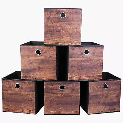 JAKAGO Foldable Storage Boxes Set Of 6Fabric Storage Cubes 30 X 30 X 30 Cm For • £40.30