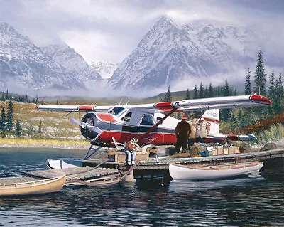 $495 • Buy William PHILLIPS Last Chance LTD Edition Canvas Bush Plane Adventure Wilderness