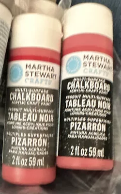 Martha Stewart Chalkboard Paint 2oz Each Lot Of 2 Habanero Red • $10