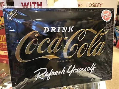 Drink Coca Cola Special Embossed Metal Sign • $40