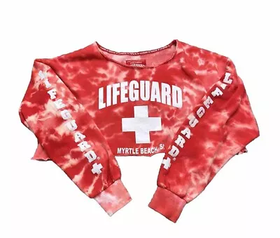 LIFEGUARD Officially Licensed XL Tie Dye Sweater Cropped Sweatshirt Myrtle Beach • $18