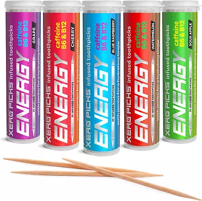 Xero Picks Energy Infused Flavored Toothpicks With Caffeine B12 And B6 (Vari... • $65.32