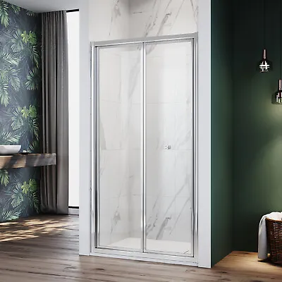 Shower Enclosure Bi Fold Door With Magnetic Stripes Bathroom Glass Cubicle • £88.99