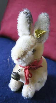 Vintage 4  Steiff Rabbit Button In Ear Ribbon Bell Excellent Condition 2990/08 • $80