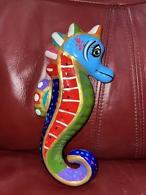 El Caballito De Mar Talavera Hand Painted Ceramic Seahorse Mexico Wall Art • $14.95