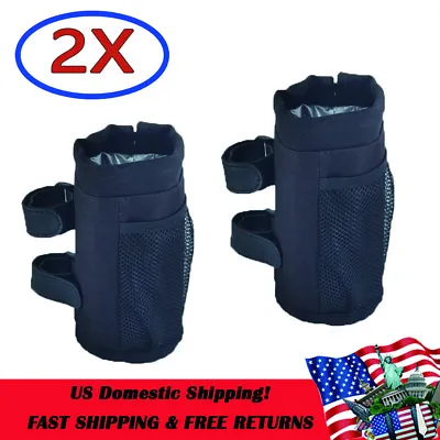 2 PC Nylon Bottle Cup Holder Water Drink For Wheelchair Bike Walker Stroller N04 • $12.99