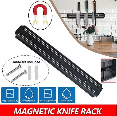 Magnetic Knife Rack Magnet Wall Mount Holder Strip Utensil Shelf Kitchen Tool • $19.99