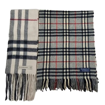 £32.19 • Buy BURBERRY Scarf Nova Classic Check Scarf Lot Of 2 Authentic Men Women Scarf Shawl