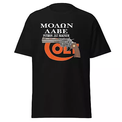 Colt Python .357 Magnum Molon Labe Spartan Warrior Men's Classic T-Shirt • $19.99