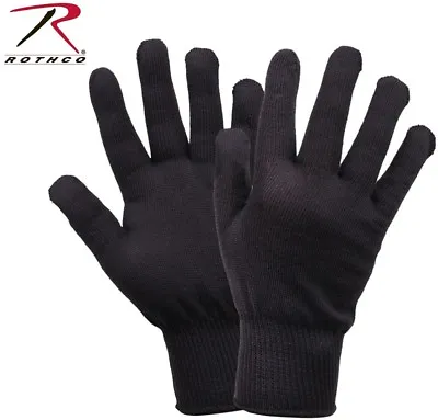 Black D-3A Military Wool Nylon Blend Glove Liners - Made In The USA Rothco 8418 • $9.99